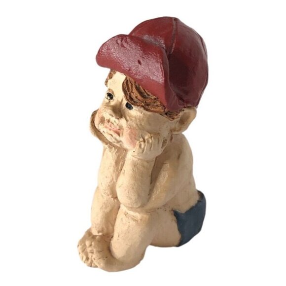 Marge Crunkleton Figurine Baseball Lil Toby 1989 Boy Sculpture Handwritten Signe - Picture 2 of 12